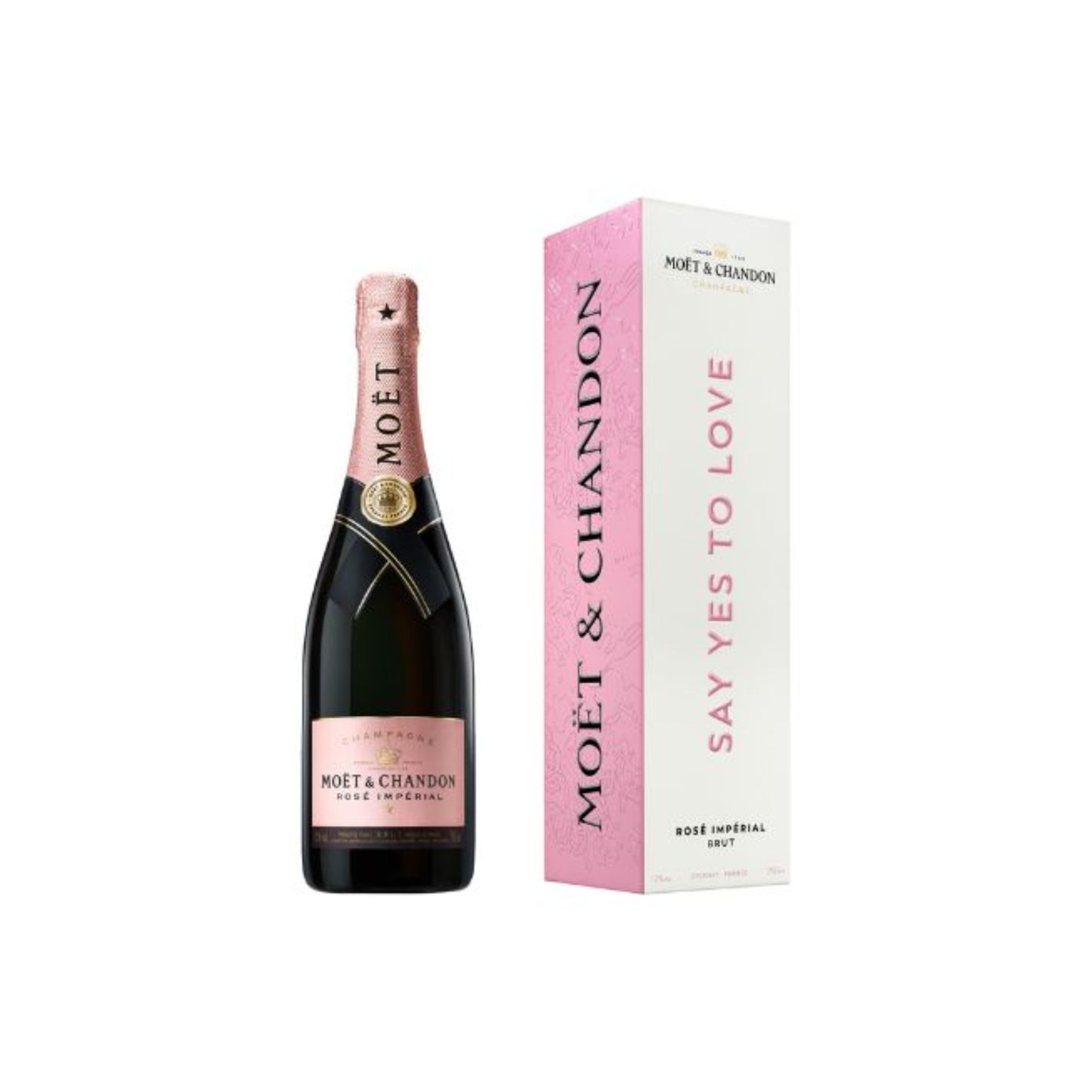 Moët & Chandon Say Yes to Love Rosé Impérial - 75CL (With Gift Box)