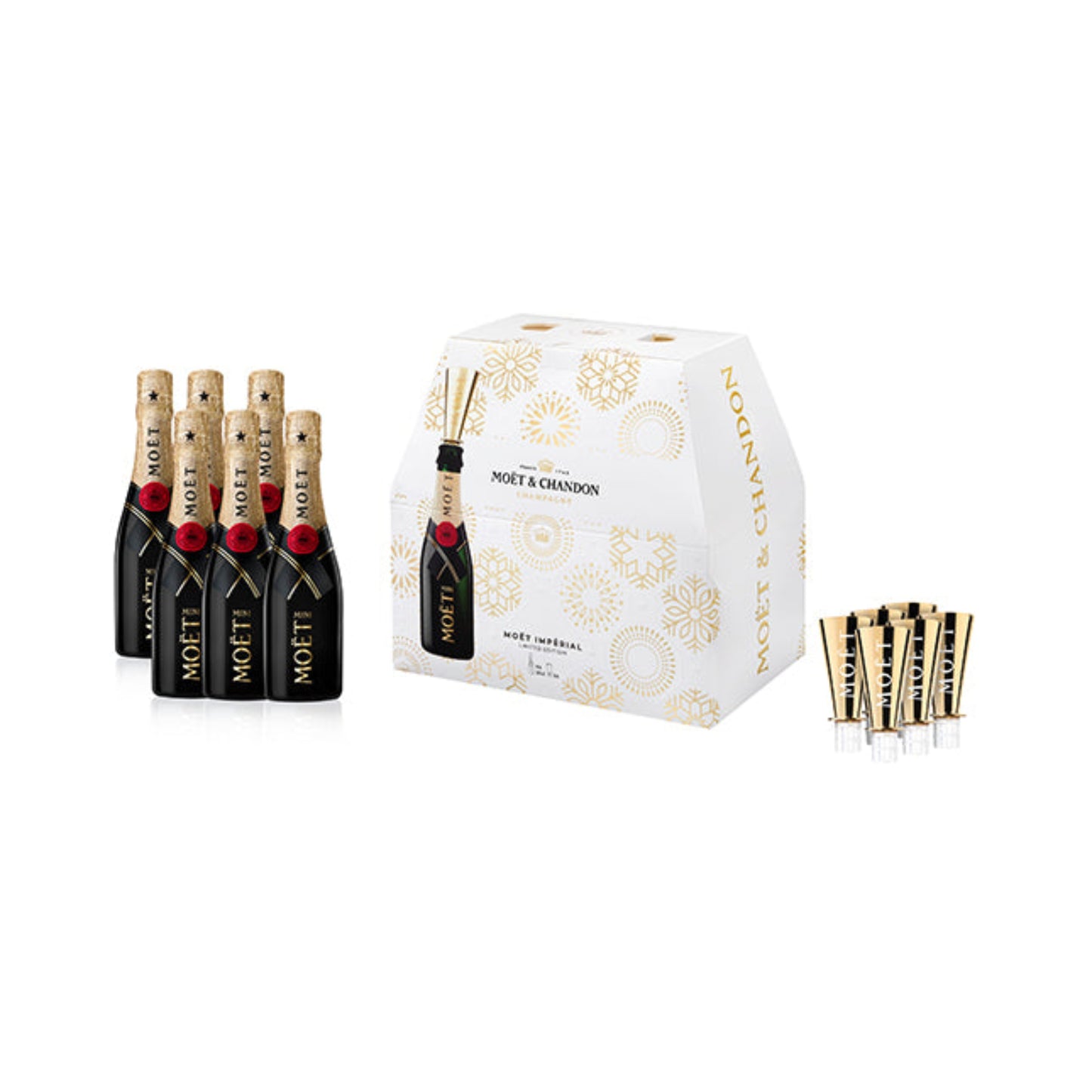 Moët & Chandon Impérial Brut Seasonal Gift Pack - 6 x 20CL (With Stoppers)