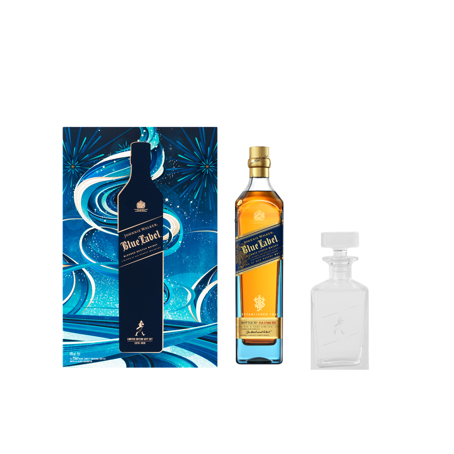 Johnnie Walker Blue Label With Decanter - 75CL (With Gift Box)