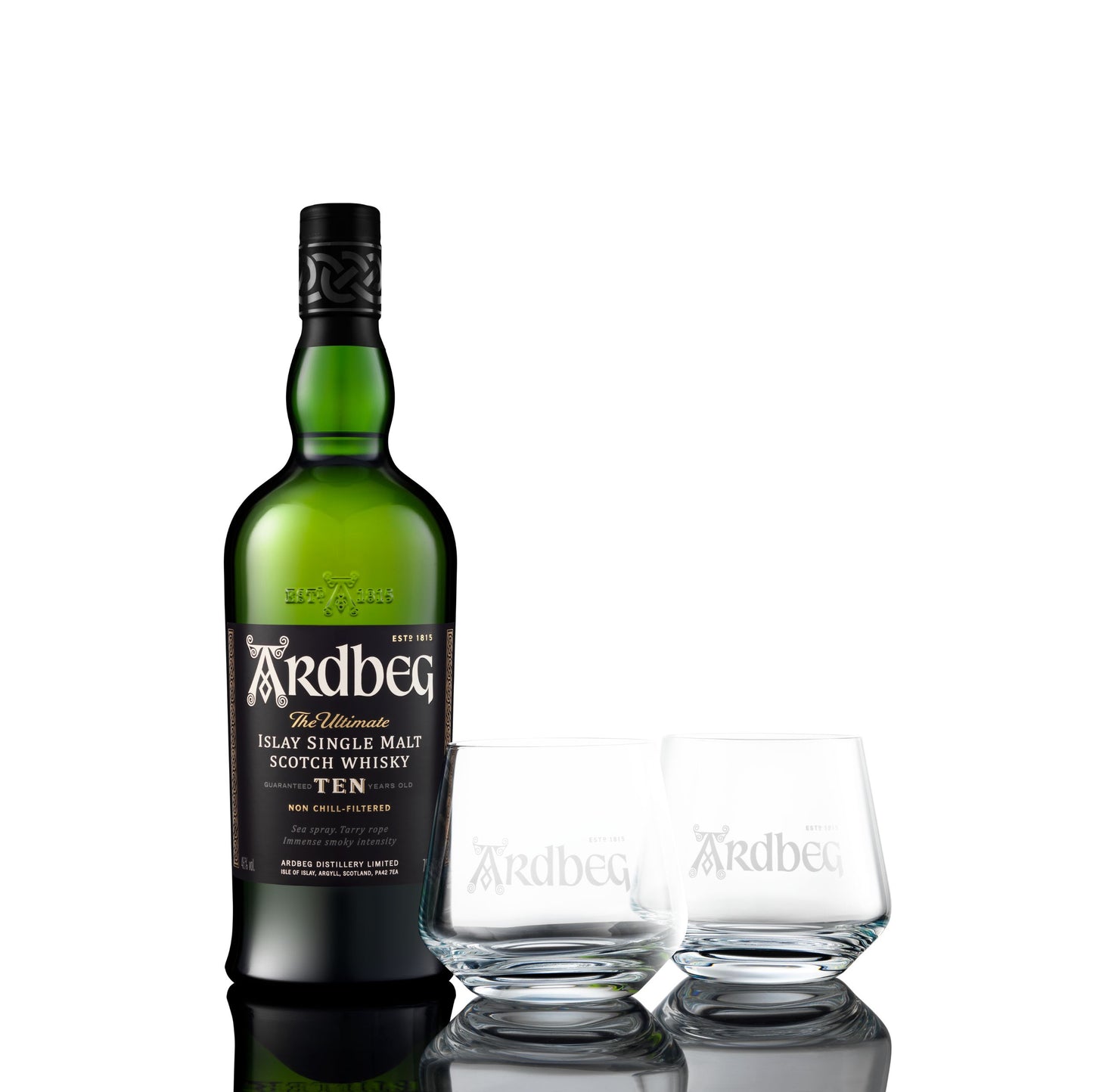 Ardbeg 10 Years Old Gift Set - 70CL (With 2 Glasses)