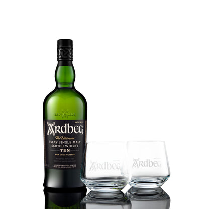 Ardbeg 10 Years Old Gift Set - 70CL (With 2 Glasses)