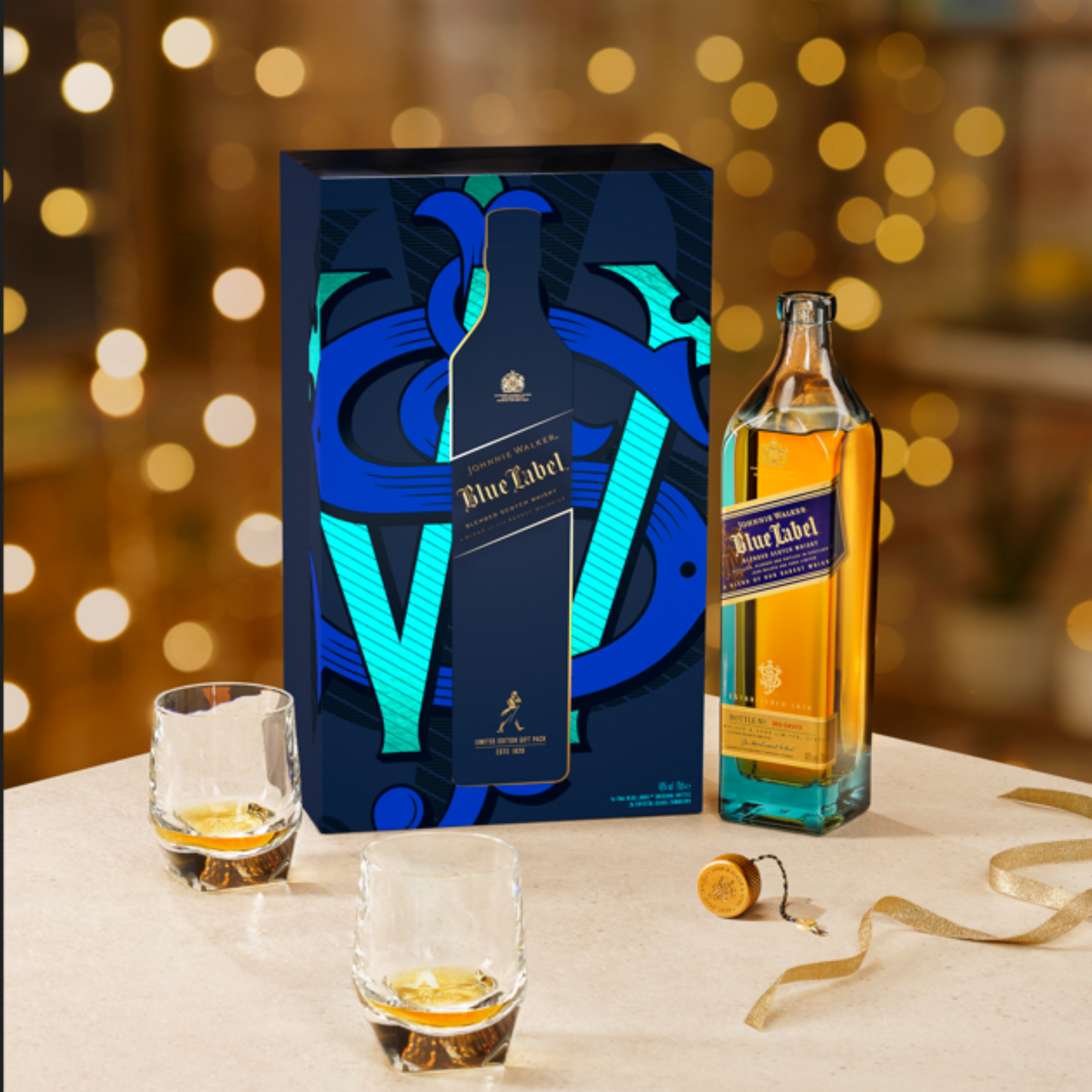 Johnnie Walker Blue Label Crystal Glass Gift Set