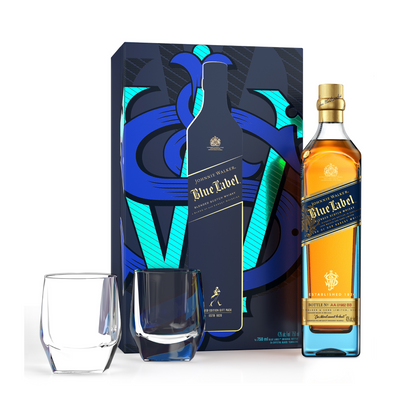 Johnnie Walker Blue Label Crystal Glass Gift Set