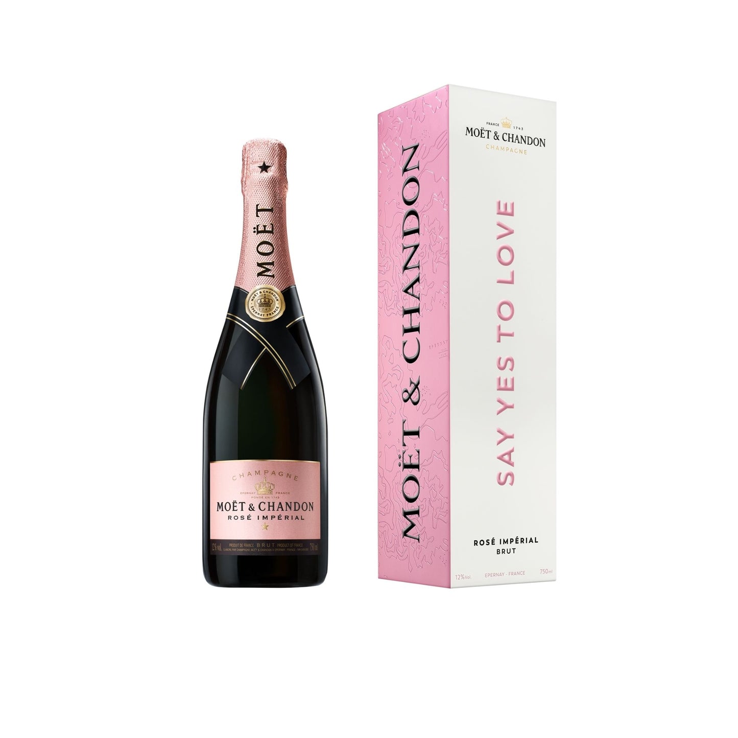 Moët & Chandon Say Yes to Love Rosé Impérial - 75CL (With Gift Box)